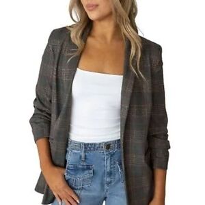 Plaid Boyfriend Blazer